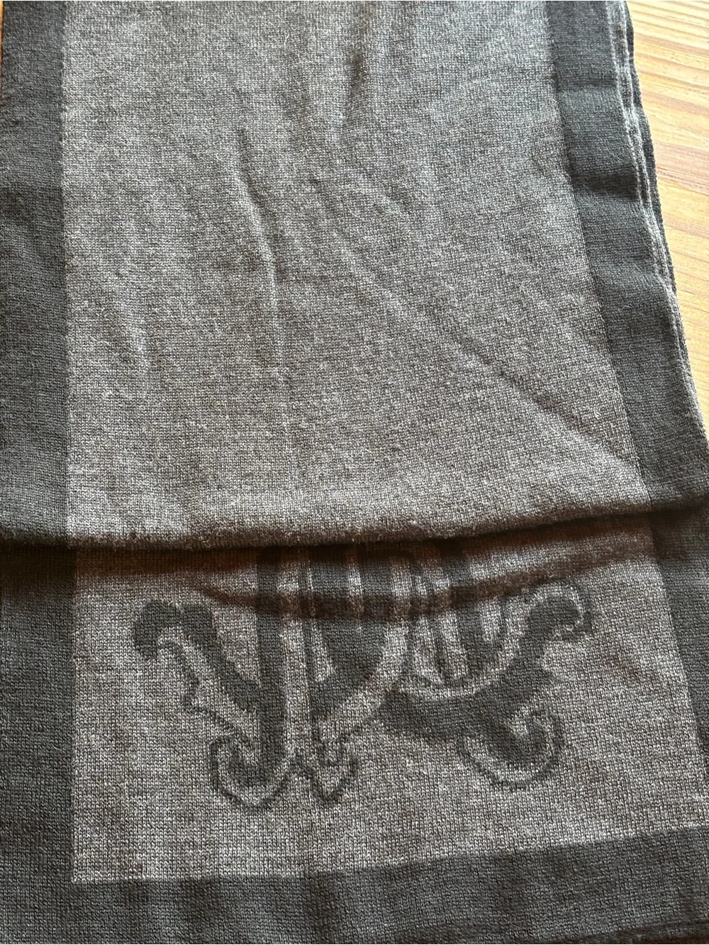Roberto Cavalli Black Knit Wool Scarf - Designer Label